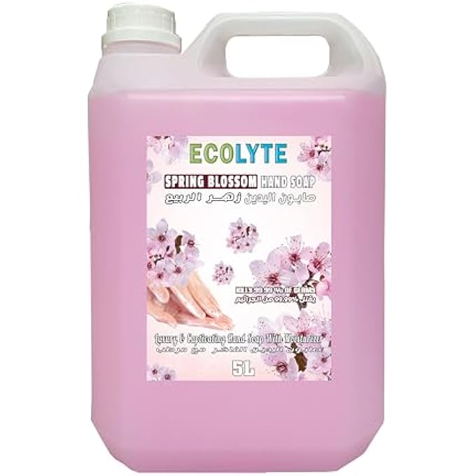 ECOLYTE+ إيكوليت سائل غسيل اليدين الفاخر - 5 لترات - زهر الربيع - حماية فعالة من الجراثيم - Image 1